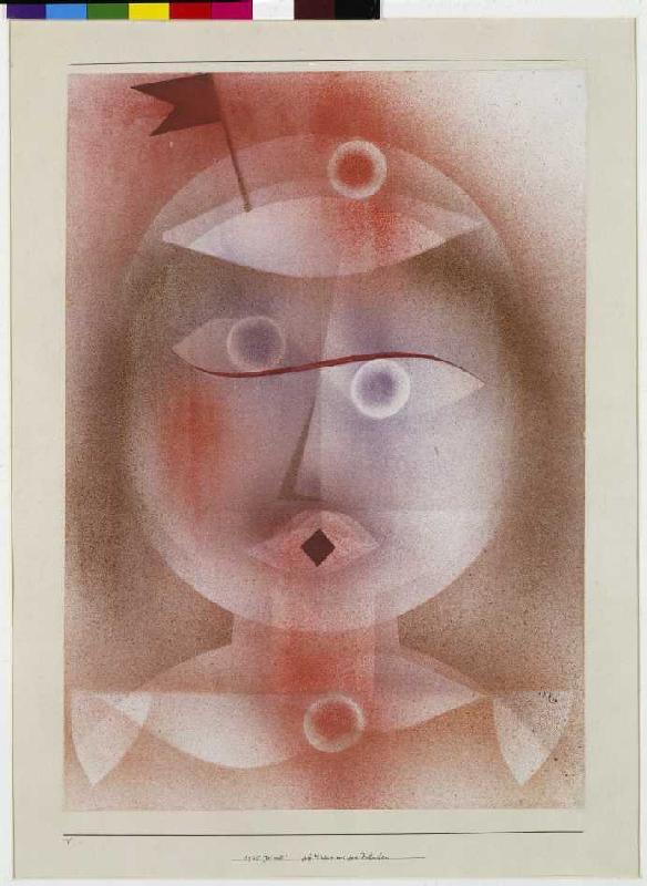 Mask with pennants de Paul Klee