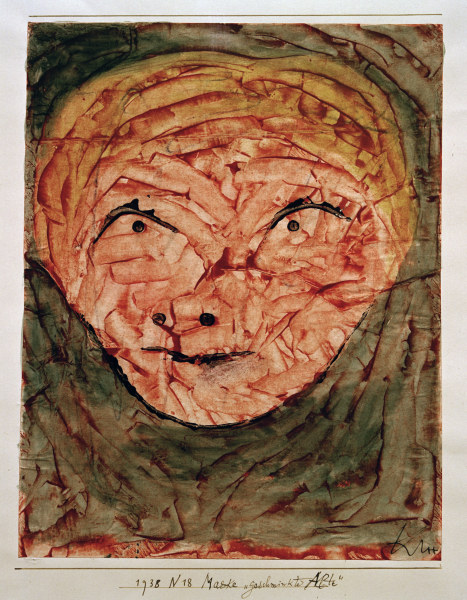 Maske geschminkte Alte, de Paul Klee