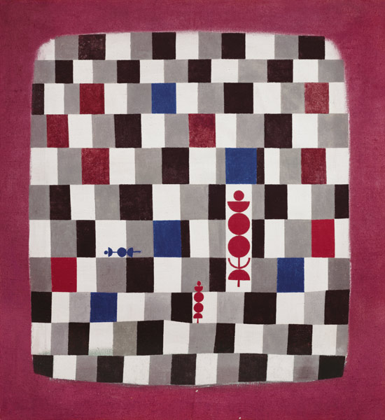 Super Chess, 1937 (no 141) (oil on burlap)  de Paul Klee