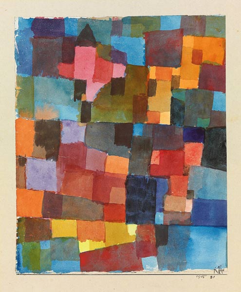 Raumarchitekturen (auf kalt-warm) de Paul Klee
