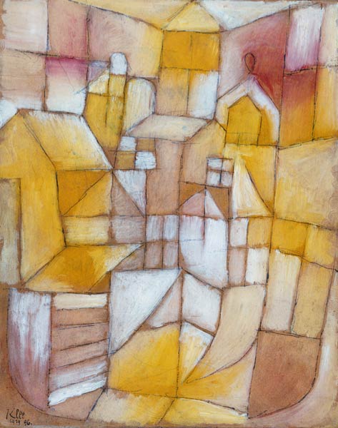 Rosa yellow (window and roofs) de Paul Klee