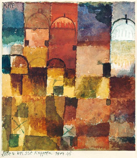 Red and white domes de Paul Klee