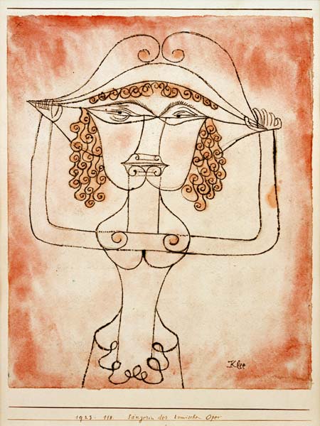 Saengerin der komischen Oper, 1923.118. de Paul Klee