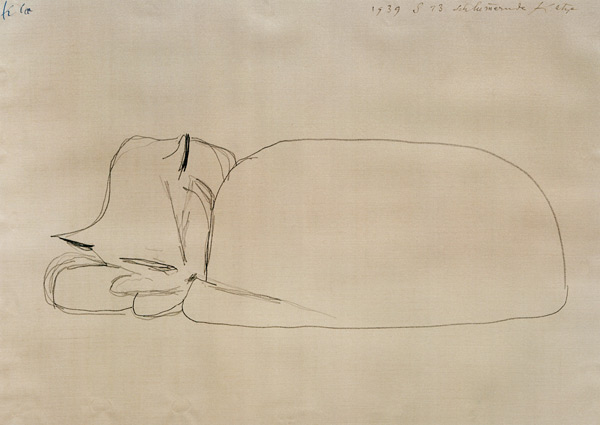 schlumernde Katze, 1939, 233 (S 13). de Paul Klee