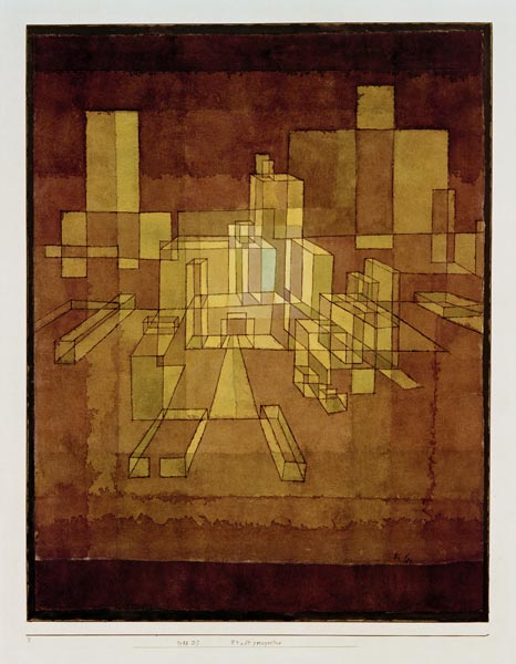 Stadtperspective, 1928, 137 (D 7). de Paul Klee