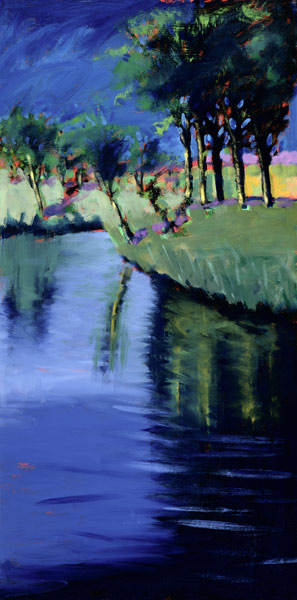 River (acrylic on card)  de Paul Powis