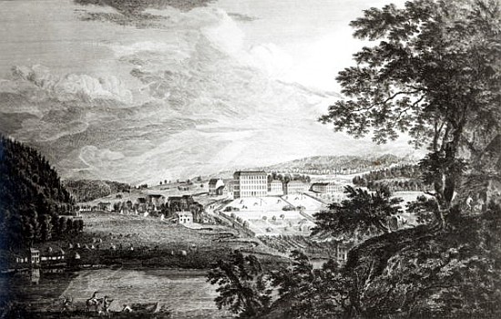A View of Bethlem the Great Moravian Settlement in the province of Pennsylvania from ''Scenographia  de Paul Sandby