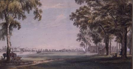 Eton College and Windsor from the Playing Fields de Paul Sandby