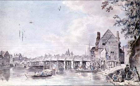 The Old Bridge at Windsor de Paul Sandby
