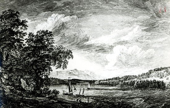 View of Hudson''s River of Pakepsey de Paul Sandby
