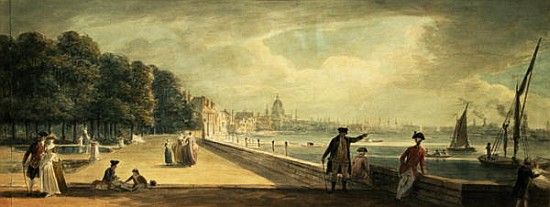 View of the City from the Terrace of Somerset House de Paul Sandby
