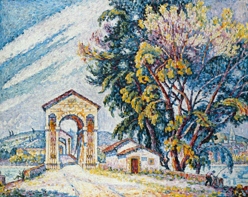 Brücke in Bourg-Saint-Andéol de Paul Signac
