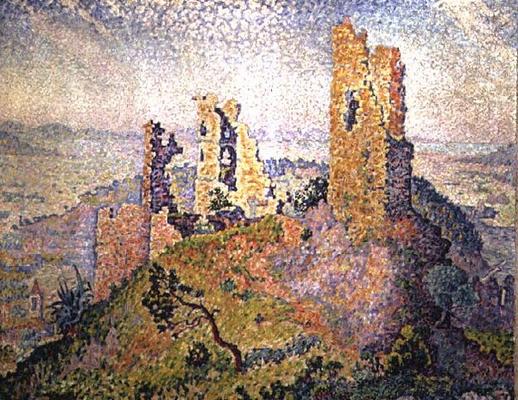 Landscape with a ruined castle de Paul Signac