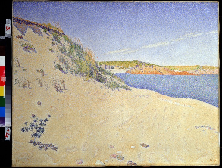 The Beach at Saint-Briac. Op. 212 (Sandy seashore) de Paul Signac