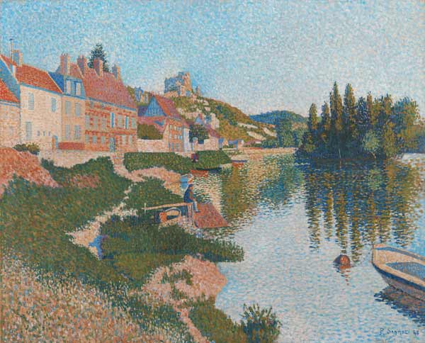 The River Bank, Petit-Andely, 1886 (oil on canvas) de Paul Signac