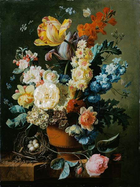 Still Life with Flower and Nest de Paul Theodor van Brussel