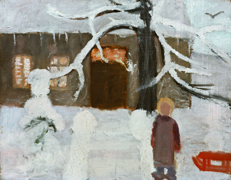 Boy in the snow de Paula Modersohn-Becker