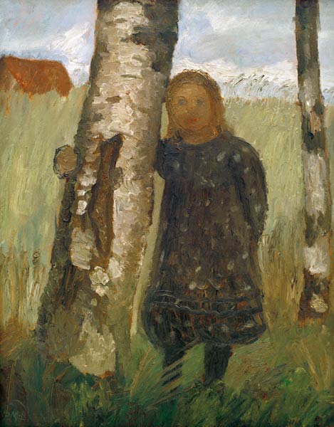 Girl at Birch Tree de Paula Modersohn-Becker