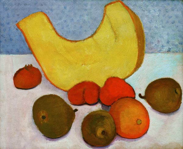 Still Life with Melon , undated painting de Paula Modersohn-Becker