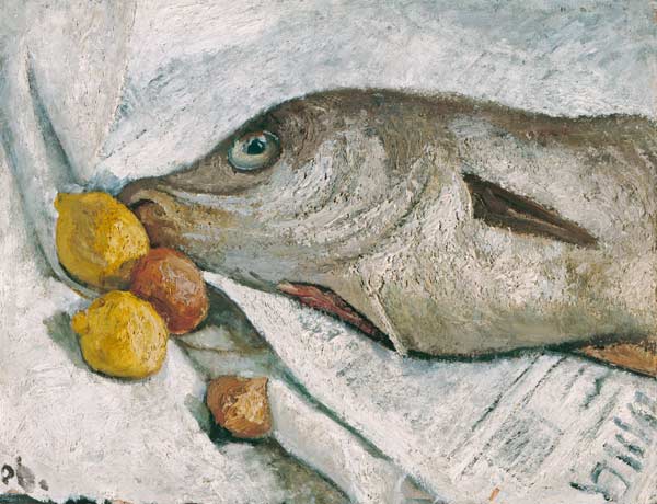 Stillleben mit Fisch de Paula Modersohn-Becker