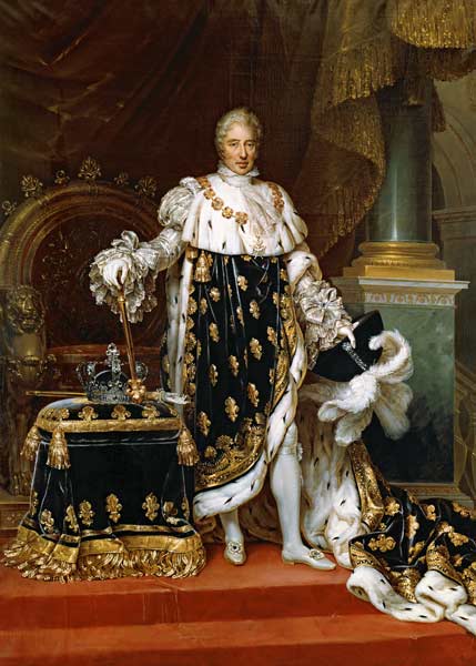 Portrait of Charles X (1757-1836) in Coronation Robes de Paulin Jean Baptiste Guerin