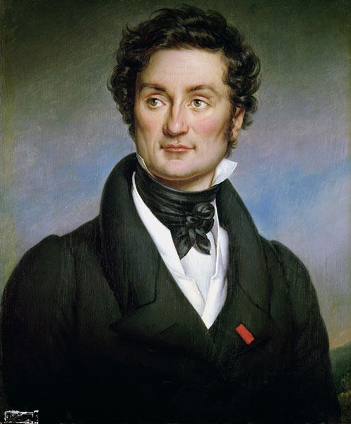 Portrait of Charles Nodier (1780-1844) de Paulin Jean Baptiste Guerin