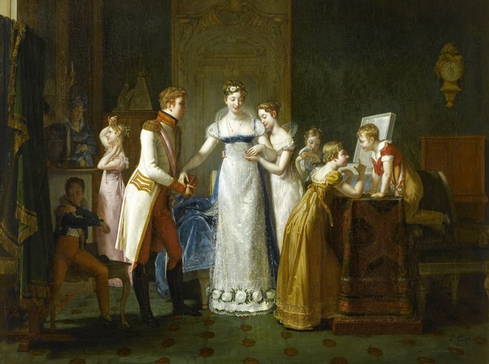 Marie-Louise of Austria Bidding Farewell to her Family in Vienna, 13th March 1810 de Pauline Auzou