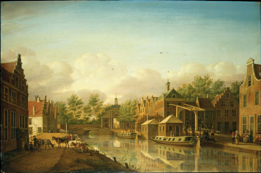 The Haarlem Gate in Leyden as Seen From the City de Paulus Constantijn la Fargue