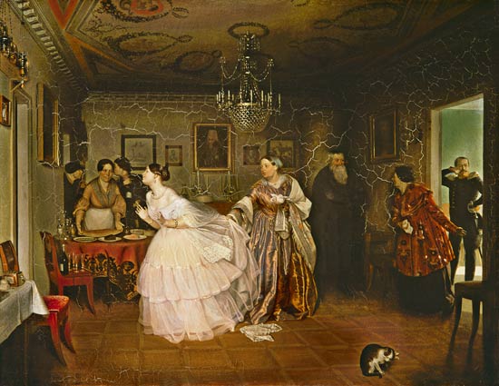 The courtship of the major. de Pawel Andrejewitsch Fedotow