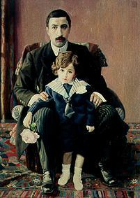 Armand Franzewitsch Auber with his son de Pawel Filonow
