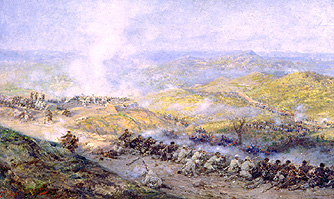 Szene aus dem russisch-türkischen Krieg 1877-1878 de Pawel Kowalewsky