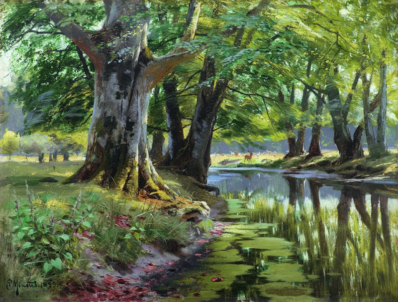 Summer at the Forest Stream de Peder Moensted