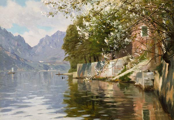 Spring Day on Lake Lugano de Peder Moensted
