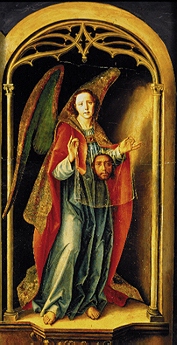 Angel with the handkerchief Christi. Thomas altar de Pedro Berruguete