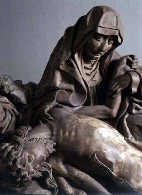 The Lamentation of Christ, detail of the Virgin and Christ, sculpture