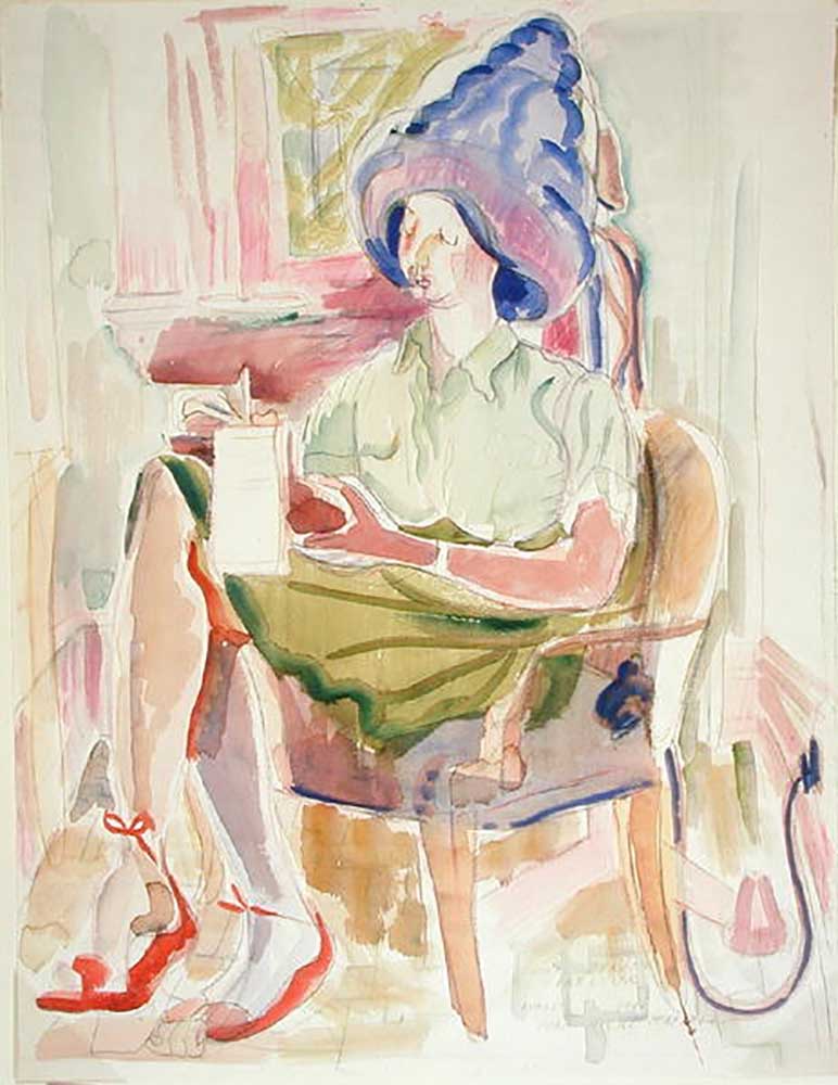 CWAC Beauty parlour, 1944 de Pegi Nicol Macleod