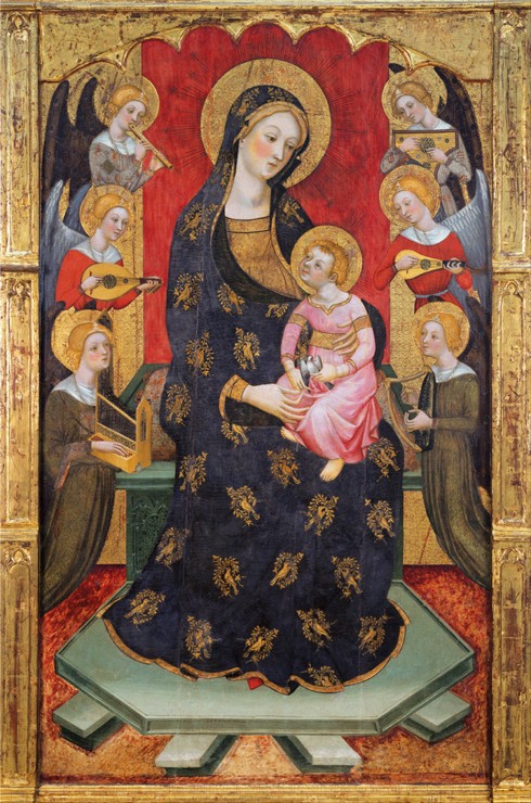 Madonna with Angels Playing Music de Pere Serra