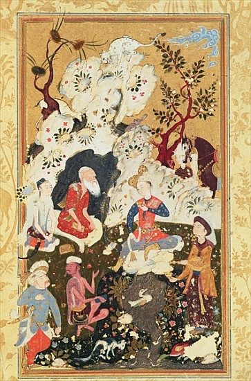 Prince visiting an Ascetic, from ''The Book of Love'', Safavid Dynasty de Persian School