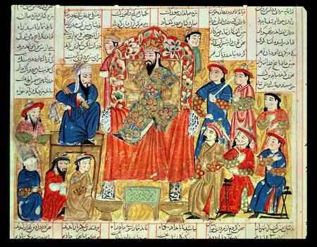 A Sultan and his Court, illustration from the 'Shahnama' (Book of Kings) de Persian School
