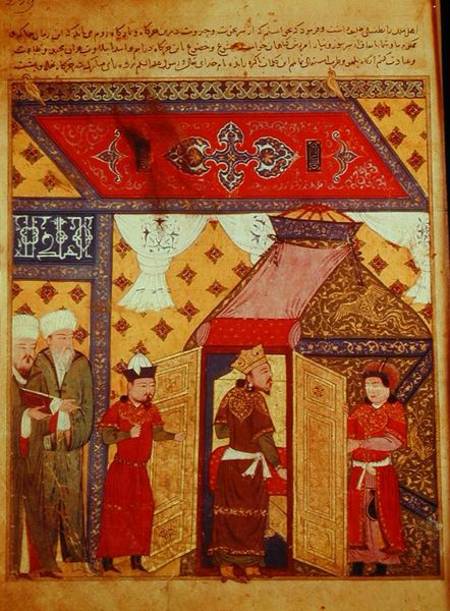 Ms. Supp. Pers. 1113 fol.239 Pavilion tents erected by Ghazan Khan in 1302 de Persian School
