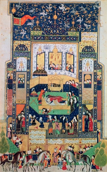 The Death of Shirin, illustration to ''Khosro and Shirin'' Elias Nezami (1140-1209), 1504 (gouache & de Persian School