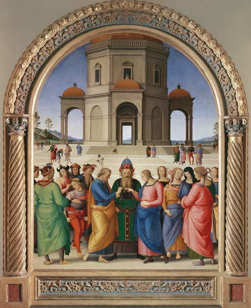 The mystical wedding of the St. virgin at 1500. de Perugino (eigentl. Pierto di Cristoforo Vanucci)
