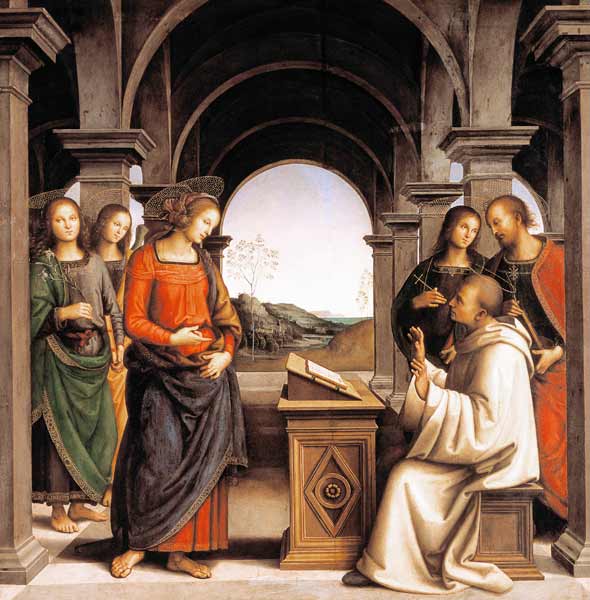 Vision of holy Bernhard de Perugino (eigentl. Pierto di Cristoforo Vanucci)