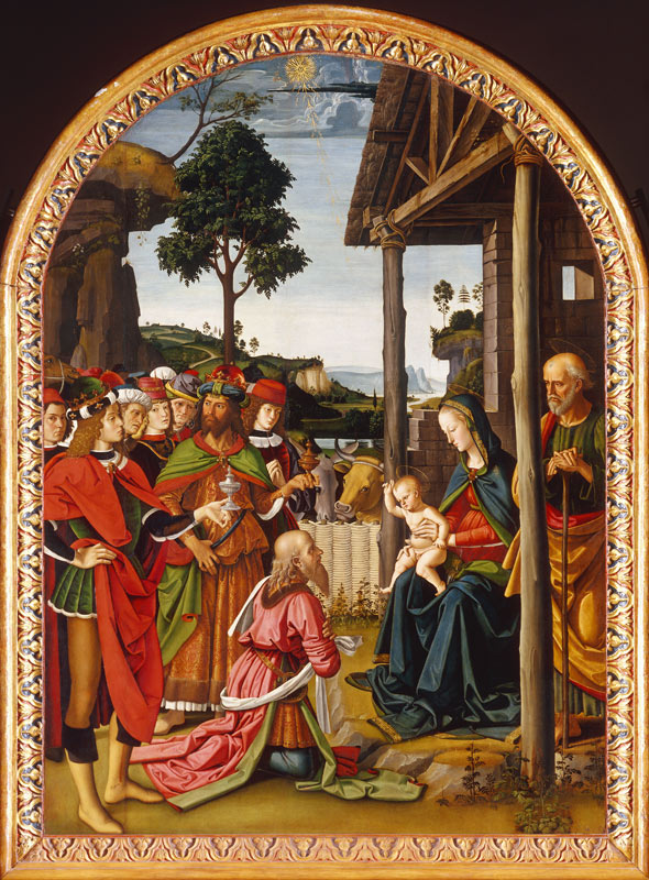 Adoration of Kings / Perugino / 1475 de Perugino (eigentl. Pierto di Cristoforo Vanucci)