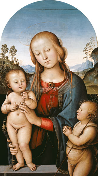The virgin with the child and the Johannesknaben de Perugino (eigentl. Pierto di Cristoforo Vanucci)