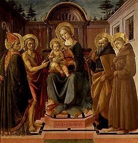 Maria with the child surrounds. of the hll. Zeno, de Pesellino Francesco di Stefano