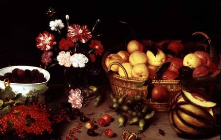 Still Life of Flowers and Fruit de Peter Binoit