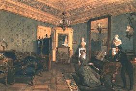 Interior of the Drawing Room in the house of Baron Stieglitz in St. Petersburg