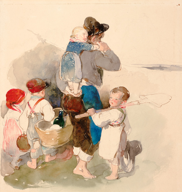 Children on Their Way to Work in the Fields de Peter Fendi