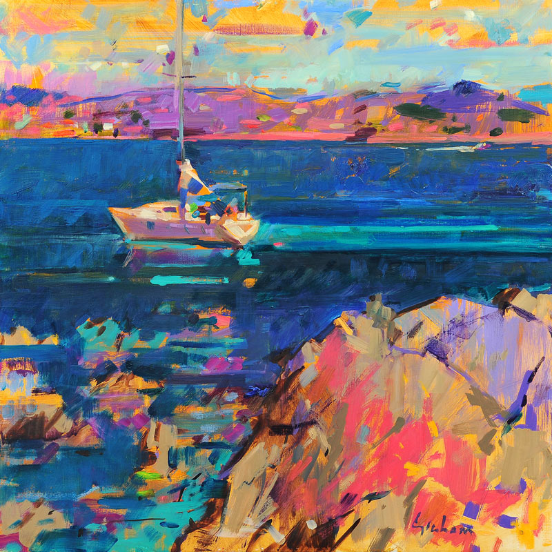 At Anchor, St Tropez Coast de Peter  Graham